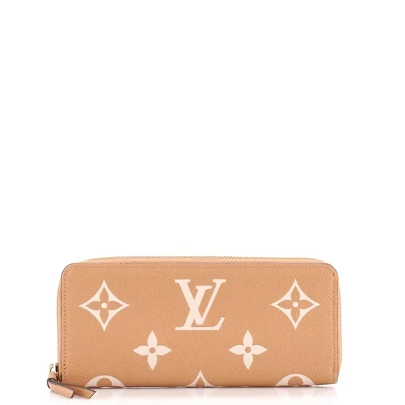 Authentic Louis Vuitton Clemence Wallet Leather Empreinte Giant Bicolor Cream - Picture 3 of 4